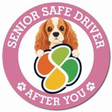 カーサイン 高齢者マーク SENIOR SAFE DRIVER イングリッシュコッカースパニエル マグネット 強力 直径13cm 肉球 日本製 車 ステッカー