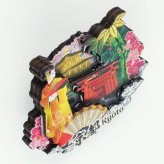 木製フレームマグネット 京都（金閣寺と伏見） 立体マグネット 3D お土産 日本 土産 souvenir JAPAN Magnets ご当地 外国人 スーベニア ジャパン