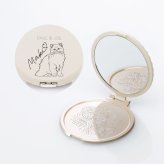 PAUL&JOE ポール&ジョー ビューティーミラー（イラスト対応：DOG・CAT） 名入れ彫刻代込み 名前 彫刻 刻印 お祝い プレゼント ギフト 記念日 高級 ブランド 誕生日 コスメ メイク 化粧直し メイク小物 コンパクトミラー ミラー 犬 猫