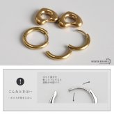ステンレス ハート フープピアス 2カラー レディース ピアス ぷっくり ハート 揺れる ドロップ モチーフ シルバー ゴールド 女性用 大人 可愛い きれいめ おしゃれ 耳飾り ジュエリー アクセサリー 両耳用2点セット