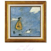 アートフレーム サムトフト 雲をおっかけて ST-06513 絵 絵画 雲 空 犬 イヌ dog サム トフト