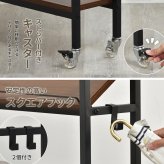 キャスター付 スリム収納ラック　棚KAKERU ONES0380 玄関収納 シンプルスタイル モダン 角型 木製 おしゃれ幅79cm 奥行28cm 高さ98.5cm