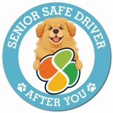 カーサイン 高齢者マーク SENIOR SAFE DRIVER チベタンマスティフ マグネット 強力 直径13cm 肉球 日本製 車 ステッカー
