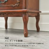 ラック ェスト 3段 収納 洋服収納 小物入れ リビング収納 箪笥 タンス クローゼット おしゃれ かわいい 猫脚 エレガント 高級感 アンティーク クラシック ゴシック マホガニー 天然木 高級 家具 ヨーロピアン ブラウン 新生活