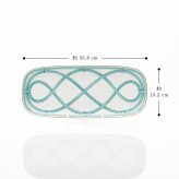 Tiffany ティファニー ブルー リンク スモール サービング プラター 35.8cm 単品 名入れ彫刻代込み 名入れ 名前入り ギフト プレゼント 誕生日 記念日 母の日 還暦 退職 受賞 お祝い 名前 刻印 法人記念品 正規品 紙袋付き 開店祝 周年祝 大皿
