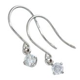 プラチナ 0.1ct フックピアス ダイヤモンド レディース 揺れる ダイヤピアス シンプル 宝石 天然石 記念日 誕生日 ギフト プレゼント 贈り物 華奢 上品 デイリー