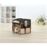 リッチェル たためる ペットサークル 90-90 ブラウン 折りたたみ サークル 小型犬用 ケージ 屋根付き 持ち運び コンパクト 収納 犬 イヌ ペット用品 お出かけ 旅行