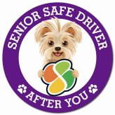 カーサイン 高齢者マーク SENIOR SAFE DRIVER ヨーチー マグネット 強力 直径13cm 肉球 日本製 車 ステッカー