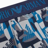 エンポリオアルマーニ：ALL OVER PRINTED MICROFIBER ボクサーパンツ (ブルー・イーグル)[ボクサーパンツ/ 男性下着/ メンズインナー/人気ブランド/おすすめギフト/誕生日プレゼント/メンズファッション]