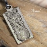金属アレルギー対応 ペンダントトップ ハワイアンジュエリー 純チタン ペンダントトップ 刻印無料 誕生石 ダブルプレート Sサイズ　チェーン別売りステンレスより軽く肌に優しい メンズ レディース プレゼント ハロウィン 【品番：TIP310】