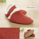 ルームシューズ スリッパ 兼用 Lサイズ 約25～27cm 甲高 履きやすい 室内 もこもこ あったか 冬 冷え性 おしゃれ コーデュロイ調 ギフト プレゼント