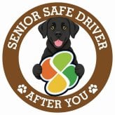 カーサイン 高齢者マーク SENIOR SAFE DRIVER ラブラドール ステッカー シール 直径13cm 肉球 日本製 車