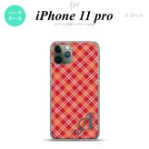 iPhone11Pro iPhone11 Pro スマホケース ハードケース チェック A 赤 +アルファベット メンズ レディース nk-i11p-431i