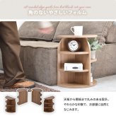 半円サイドテーブル halfle ONST0418 コンソールテーブル 幅40cm 奥行21.5cm 高さ45.5cm サイドテーブル 半円型 壁付け 省スペース 高さ45cm おしゃれ 北欧 韓国インテリア 丸み 木目調 コンパクト ベッドサイド ソフ 新築祝い