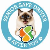 カーサイン 高齢者マーク SENIOR SAFE DRIVER バーマン ステッカー シール 直径13cm 肉球 日本製 車