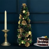 クリスマスツリー ゴールド　店舗用 クリスマスオブジェ インテリア クリスマスグッズ オーナメント アンティーク調 シャビーシック 北欧 置物
