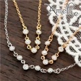 ネックレス レディース K18 ダイヤモンド ペンダント 18金 ホワイトゴールド 天然石 5石 0.2ct ジュエリー アクセサリー 華奢 シンプル おしゃれ プレゼント ギフト 誕生日 記念日