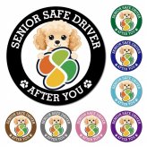 カーサイン 高齢者マーク SENIOR SAFE DRIVER コッカプー マグネット 強力 直径13cm 肉球 日本製 車 ステッカー