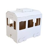 hacomo ダンボール電車[電車 おもちゃ 工作キット 知育玩具 段ボール ハコモ ダンボール 工作 子供 室内遊び 組み立て 乗り物 幼稚園 小学生 自由研究 プレゼント 誕生日 キッズ 秘密基地 ごっこ遊び 簡単 リサイクル エコ]