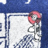 スヌーピー ミニタオル RECORDS ネイビー ハンカチ SNOOPY
