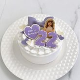 【選べる9色】 フリルセミオーダーケーキ【お好きな写真で】【記念日に】【アイシングクッキー】4号5号6号 