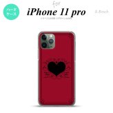 iPhone11Pro iPhone11 Pro スマホケース ハードケース ハート 飾り 赤 メンズ レディース nk-i11p-614