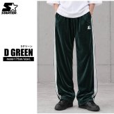 STARTER スターター ベロアパンツ トラックパンツ メンズ レディース sbm-6262 ワイド ストレート ジャージ ブランド ロゴ 刺繍  オーバーサイズ ゆったり Y2K ストリート ヒップホップ ダンス M L XL 2026FW Karlas