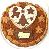クリスマスハートチョコアイスケーキ［クリスマスケーキ クリスマスデコレーション クリスマスチョコケーキ］