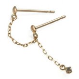 K10PG ツインダイヤモンド ピアス ピンクゴールド 2粒 ダイヤ 10金 レディース アクセサリー ジュエリー 華奢 上品 シンプル ギフト プレゼント 記念日 誕生日 贈り物