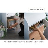 ラック ● 宅配ボックス スリムロータイプ 2ボックス ポスト付き 一戸建て用 自宅用 ダイヤル ロック 錠 おしゃれ 一体型 置き型 ポスト 大容量 スタンドポスト 宅配ポスト 郵便ポスト モダン 北欧 ブ 木目 新生活