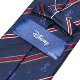 ディズニー／ネクタイ・ストライプ柄 Disney シルク100%　プレゼント ギフト フレッシャーズ  父の日　キャラクター 送料無料 DN878863紺 