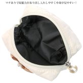  デコレーション ハート柄 キルティング ポーチ 定形外 送料無料 化粧 メイク 小物入れ マチ付き コンパクト ファスナー リボン パール ビジュー レディース おしゃれ かわいい ギフト プレゼント オリジナル ホワイト