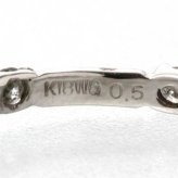 指輪 エタニティリング K18WG 18金 ホワイトゴールド ダイヤモンド 0.5ct リング ダイヤリング レディース アクセサリー ジュエリー 重ね付け 華奢 シンプル 21号