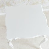 テーブル 2人 アンティーク 調 ホワイト おしゃれ 輸入家具 ロココ 白 四角 フィレンツェ リッカルディ SQ80 ヨーロピアン 輸入テーブル 木製 フレンチカントリー かわいい 猫脚テーブル 猫足 白家具 姫系 新生活