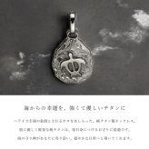金属アレルギー対応 ペアネックレス ハワイアンジュエリー 純チタン ペアネックレス 刻印無料 誕生石 ホヌ ウミガメ ティアドロップ Sサイズ チェーン長さ選べる ステンレスより軽く肌に優しい カップル プレゼント ハロウィン 【品番：CG-TIP325SP】
