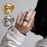 ステンレス ハートリング 2カラー 18KGP ゴールド gold レディース 女性 指輪 金属アレルギー対応