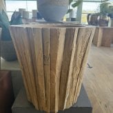 植木鉢 おしゃれ 木製 大型 丸型 16.5号 15号 11号 チークウッド コニック L M Sサイズ 鉢カバー 高級 北欧 室内 屋内 屋外 兼用 観葉植物用 サボテン 特大 玄関 インテリア プランター 深型