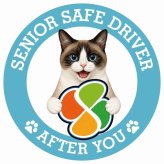 カーサイン 高齢者マーク SENIOR SAFE DRIVER スノーシュー ステッカー シール 直径13cm 肉球 日本製 車