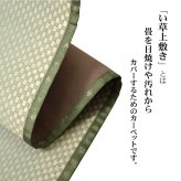 夏ラグ 夏用カーペット フリーカット い草 上敷き カーペット 『F不知火』 江戸間4.5畳(約261×261cm）(裏:ウレタン張り）
