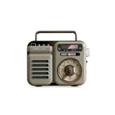 RELAX マルチレトロラジオ RE096-01 RE096-03 ラジオ 防災 ライト アラーム モバイルバッテリー 時計 スピーカー レトロ 雑貨 アンティーク レトロブラック
