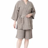 甚平 パジャマ パイル生地　M/L WA-5 ユニセックス メンズ レディース ガウン 岩盤浴 サウナウエア リラックスエア 部屋着 ペア 父の日 母の日 敬老の日 プレゼント