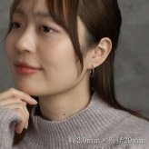 ピアス フープ つけっぱなし リング わっか 大ぶり アレルギー対応 ステンレス 幅2.0mm × 内径 16mm 20mm 中折れ 大人 上品 通勤 オフィス シンプル