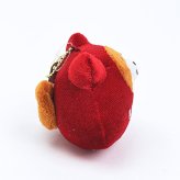忠犬もちしば 赤色だるま ぬいぐるみボールチェーン