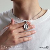ステンレス マリアネックレス コインネックレス ペンダントネックレス メンズネックレス ゴールド 18KGP シルバー ダブル喜平 長さ3サイズ 不思議のメダイ 聖母 男性 金属アレルギー対応