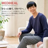 選べる3色 ワークマン メディヒール リカバリーウェア メンズ MEDIHEAL 19012 9分袖 クルーネック 長袖 インナー 一般医療機器 疲労回復 血行促進 微起毛 保温 ストレッチ CICA加工 リカバリーウエア