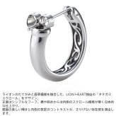 ライオンハート クロッシングピアス タテガミスクロール サージカルステンレス シルバー 金属アレルギー対応 フープ 片耳用 1点売り メンズ ブランド