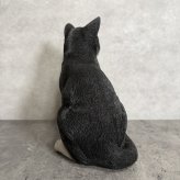置物 お座りハチワレ黒白猫 ネコ 高さ22.5cm woobia ウービア 大きい かわいい おしゃれ ガーデン インテリア オブジェ 可愛い プレゼント 北欧 玄関 雑貨 動物 モダン 面白い 庭 ギフト 屋外 家 リアル 玄関先 ガーデンオーナメント