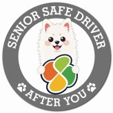 カーサイン 高齢者マーク SENIOR SAFE DRIVER スピッツ マグネット 強力 直径13cm 肉球 日本製 車 ステッカー