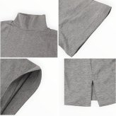 モックネックTシャツ 通販 半袖カットソー ドロップショルダー タートルネック ストレッチ素材 カジュアル 伸縮性 ゆるTシャツ 無地 シンプル 首元カバー 日よけ対策 プルオーバー 春夏秋 無地Tシャツ おしゃれ オシャレ