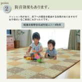 夏ラグ 夏用カーペット 純国産 防音 ボリューム い草ラグ 『STクレスタ』 約191×191cm(裏:ソフトテック15mm）